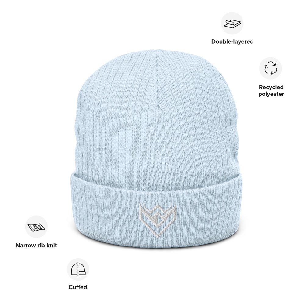 
                  
                    Ribbed knit emblem beanie
                  
                