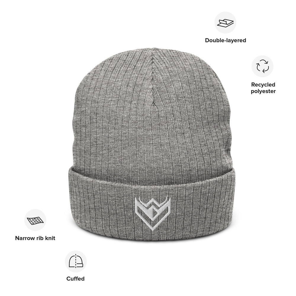 
                  
                    Ribbed knit emblem beanie
                  
                