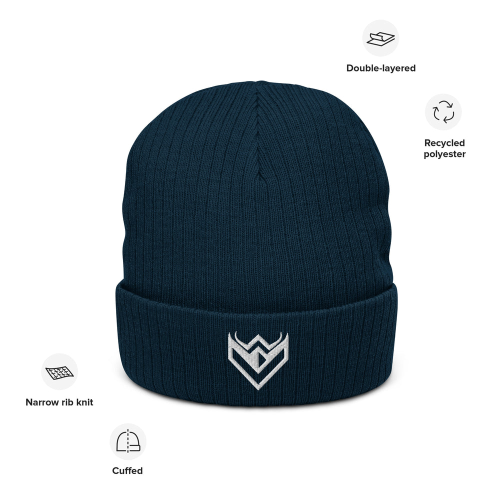 
                  
                    Ribbed knit emblem beanie
                  
                